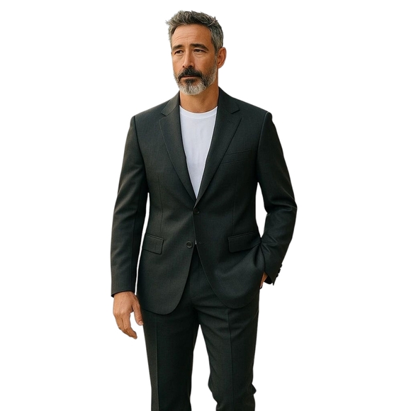 Le Chateau Segal Collection Suit Jacket Mens 38 Grey Made In Italy NWT 100% Wool - Picture 1 of 9